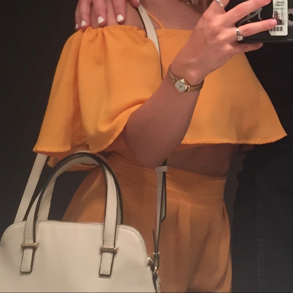 Marigold chiffon two piece